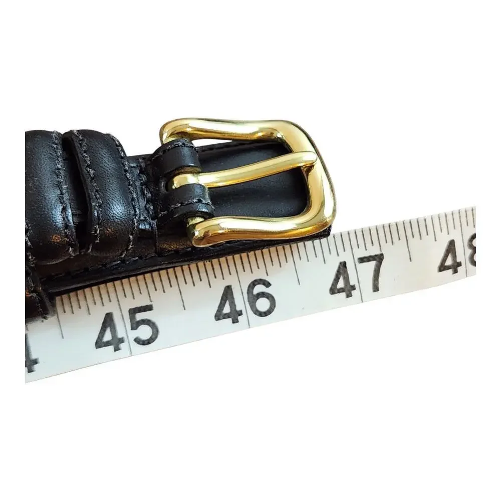 Stone Mountain 6113 mens Genuine Italian Leather 42/105 black‎ gold